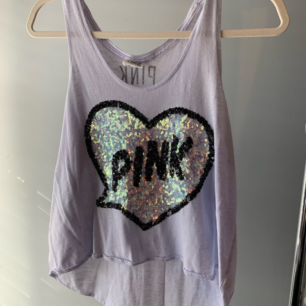 Pink tank.